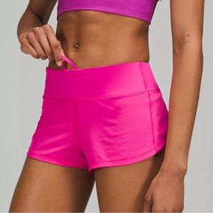 Pink Lululemon Speed Up Shorts 2.5